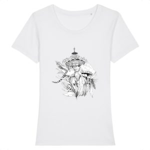 T-shirt Femme Motif N&B - 100% Coton Bio
