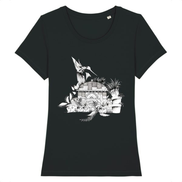 T-shirt Femme Motif N&B – 100% Coton Bio